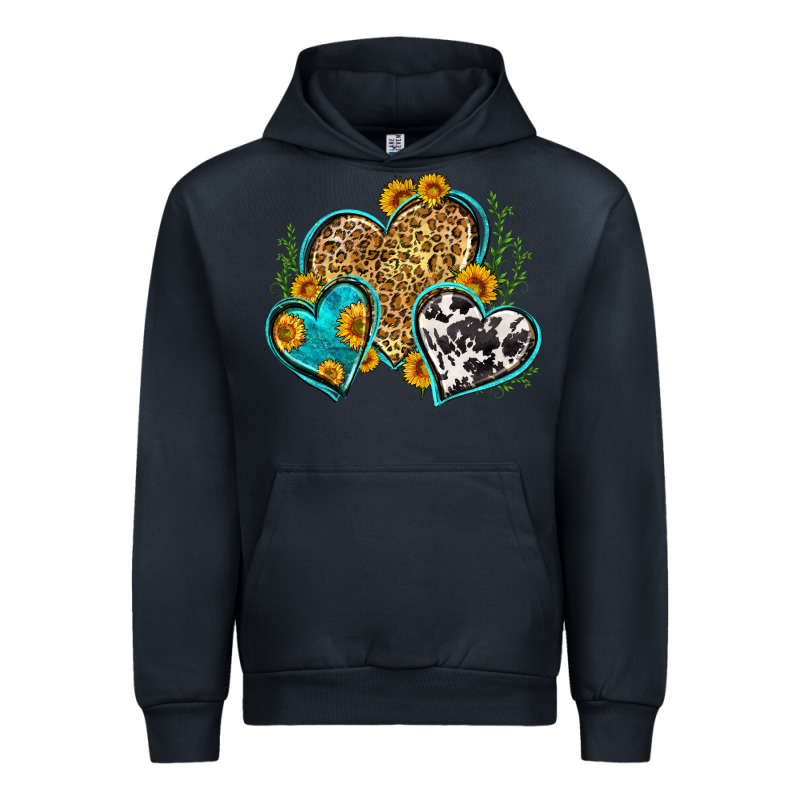 Leopard Cowhide Hearts Urban Hoodie by Zillion Design Studio | Teevron
