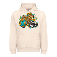 Sandshell leopard cowhide hearts Urban Hoodie - Zillion Design Studio