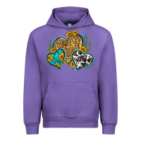 Tulip leopard cowhide hearts Urban Hoodie - Zillion Design Studio