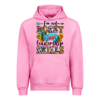 Fuchsia Pink i'm not bossy i have leadership skills Urban Hoodie - Zillion Design Studio