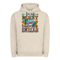 Pigment French Oak i'm not bossy i have leadership skills Urban Hoodie - Zillion Design Studio