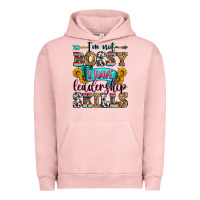 Pigment Salmon i'm not bossy i have leadership skills Urban Hoodie - Zillion Design Studio