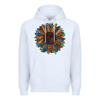 White fall tooled lather leopard Premium Hoodie - RanaPortraitStore