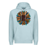 Blue Mist fall tooled lather leopard Premium Hoodie - RanaPortraitStore