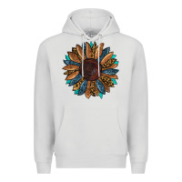 Dove Grey fall tooled lather leopard Premium Hoodie - RanaPortraitStore
