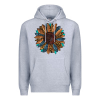 Heather Grey fall tooled lather leopard Premium Hoodie - RanaPortraitStore