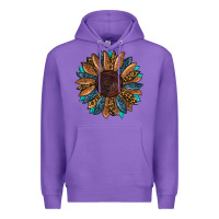 Purple fall tooled lather leopard Premium Hoodie - RanaPortraitStore
