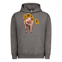 Pigment Tornado pig with sunflowers Urban Hoodie - RanaPortraitStore