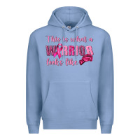 Colony Blue This Is What a Warrior Looks Like Premium Hoodie - texasbilliewilder