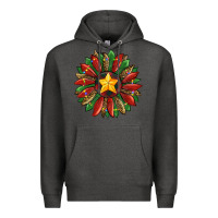 Charcoal Heather christmas sunflower Premium Hoodie - RanaPortraitStore