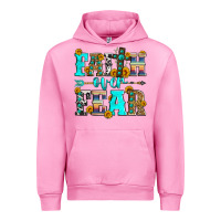 Fuchsia Pink faith over fear Urban Hoodie - Zillion Design Studio