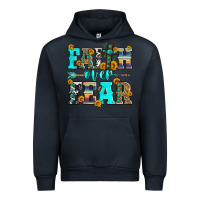 Navy faith over fear Urban Hoodie - Zillion Design Studio
