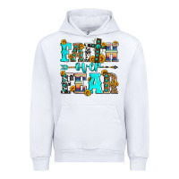White faith over fear Urban Hoodie - Zillion Design Studio