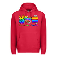 Cardinal peace love equality Premium Hoodie - Zillion Design Studio