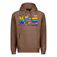 Chestnut peace love equality Premium Hoodie - Zillion Design Studio