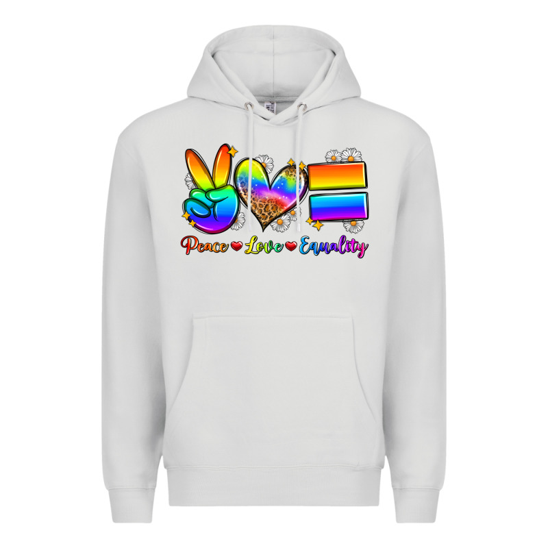 Peace Love Equality Premium Hoodie by Zillion Design Studio | Teevron