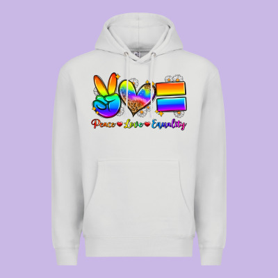 Peace Love Equality Premium Hoodie Designed By Zillion Design Studio
