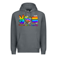 Rock peace love equality Premium Hoodie - Zillion Design Studio