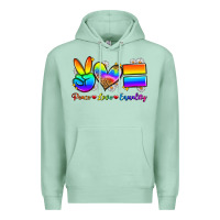 Seafoam peace love equality Premium Hoodie - Zillion Design Studio