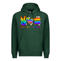 Sports Green peace love equality Premium Hoodie - Zillion Design Studio