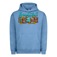 Pigment Pebble Blue beautiful crazy Urban Hoodie - Zillion Design Studio
