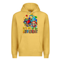 Antique Gold it's ok to be different autism gnome Premium Hoodie - Zillion Design Studio