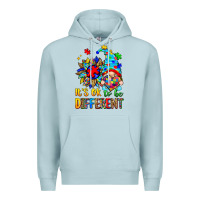 Blue Mist it's ok to be different autism gnome Premium Hoodie - Zillion Design Studio