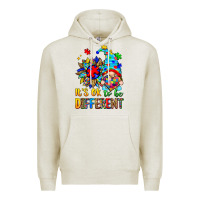 Oatmeal Heather it's ok to be different autism gnome Premium Hoodie - Zillion Design Studio