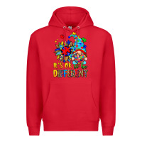 Red it's ok to be different autism gnome Premium Hoodie - Zillion Design Studio