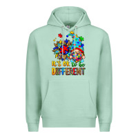 Seafoam it's ok to be different autism gnome Premium Hoodie - Zillion Design Studio