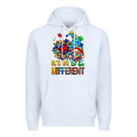 White it's ok to be different autism gnome Premium Hoodie - Zillion Design Studio