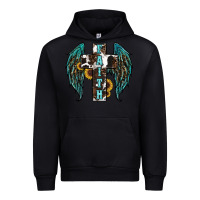 Black western wings cross Urban Hoodie - RanaPortraitStore