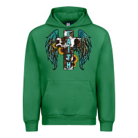 Emerald western wings cross Urban Hoodie - RanaPortraitStore