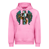 Fuchsia Pink western wings cross Urban Hoodie - RanaPortraitStore