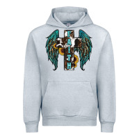 Heather Grey western wings cross Urban Hoodie - RanaPortraitStore