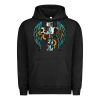 Pigment Black western wings cross Urban Hoodie - RanaPortraitStore