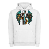 Pigment Lunar Rock western wings cross Urban Hoodie - RanaPortraitStore