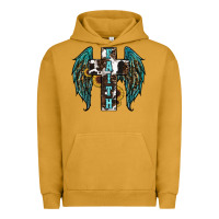 Pigment Peanut Butter western wings cross Urban Hoodie - RanaPortraitStore