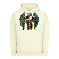 Pigment Pistachio western wings cross Urban Hoodie - RanaPortraitStore