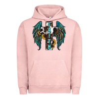 Pigment Salmon western wings cross Urban Hoodie - RanaPortraitStore