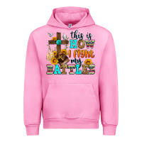 Fuchsia Pink this is how i fight my battles Urban Hoodie - Zillion Design Studio