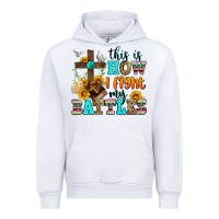 White this is how i fight my battles Urban Hoodie - Zillion Design Studio
