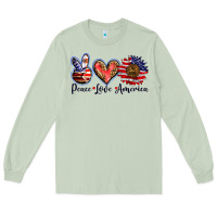 Matcha peace love america Long Sleeve Tee - BarkalooDesign
