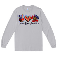 Moon Dust peace love america Long Sleeve Tee - BarkalooDesign