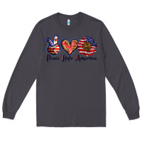 Smoke peace love america Long Sleeve Tee - BarkalooDesign
