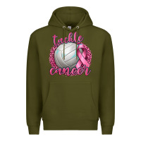 Army Green Tackle Cancer Volleyball Premium Hoodie - texasbilliewilder