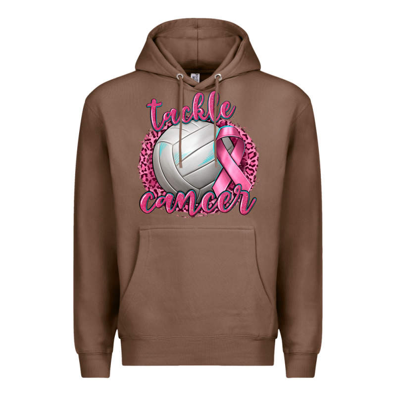 Tackle Cancer Volleyball Premium Hoodie by texasbilliewilder | Teevron