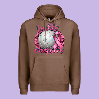 Tackle Cancer Volleyball Premium Hoodie Designed By Texasbilliewilder