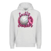 Dove Grey Tackle Cancer Volleyball Premium Hoodie - texasbilliewilder