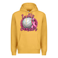 Mustard Tackle Cancer Volleyball Premium Hoodie - texasbilliewilder